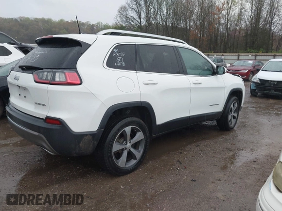 2019 Jeep Cherokee Limited with VIN 1C4PJMDN9KD173231, listed as a IAAI auction lot 41834562 with 133,777 mi miles. Bid and sale history available at carsss.com. Image 4.