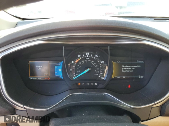 2016 Ford Fusion SE with VIN 3FA6P0H73GR215945, listed as a Copart auction lot 62487085 with 63,987 mi miles and Salvage title. Bid and sale history available at DreamBid. Image 9.