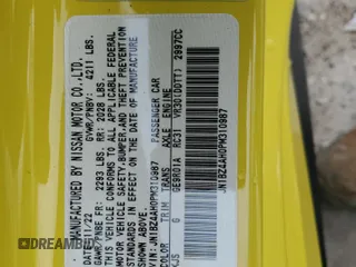 2023 Nissan Z Sport z VIN JN1BZ4AH0PM310987, wystawiony jako Copart lot #74926264 z przebiegiem 10 474 mil mil oraz Szkody całkowita. Historia ofert i sprzedaży dostępna na DreamBid. Obrazek 12.