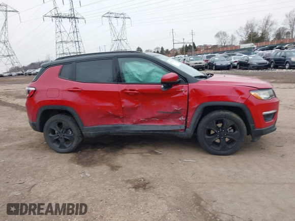 2018 Jeep Compass Latitude with VIN 3C4NJDBB2JT399488, listed as a IAAI auction lot 41553252 with 79,606 mi miles. Bid and sale history available at carsss.com. Image 14.