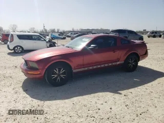2007 Ford Mustang Deluxe with VIN 1ZVFT80N875310371, listed as a Copart auction lot 46859605 with 163,219 mi miles and Salvage Title. Bid and sale history available at carsss.com. Image 1.