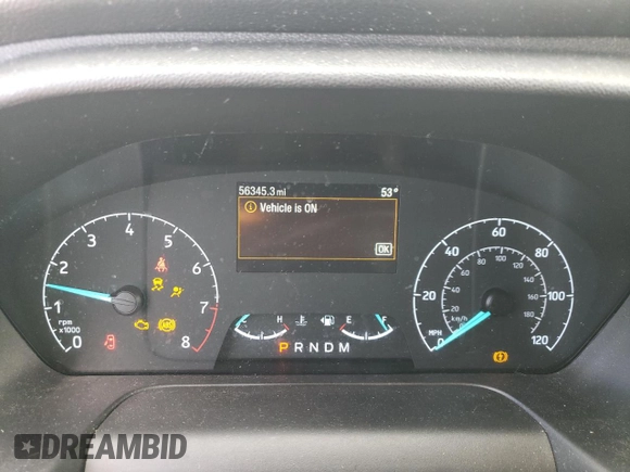 2023 Ford Transit Cargo with VIN 1FTYE1Y82PKA59019, listed as a Copart auction lot 81669074 with 56,345 mi miles and Salvage Title. Bid and sale history available at DreamBid. Image 9.