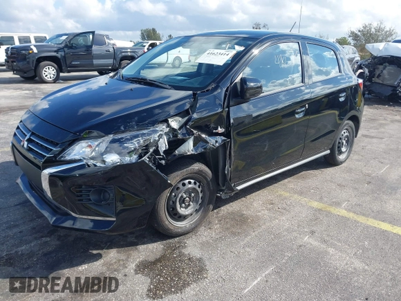 2024 Mitsubishi Mirage ES with VIN ML32AUHJ2RH019841, listed as a IAAI auction lot 41623414 with 6,629 mi miles and . Bid and sale history available at DreamBid. Image 17.