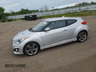 2014 Hyundai Veloster Turbo with VIN KMHTC6AE3EU182872, listed as a Copart auction lot 62720575 with 73,937 mi miles and Salvage title. Bid and sale history available at DreamBid. Image 1.