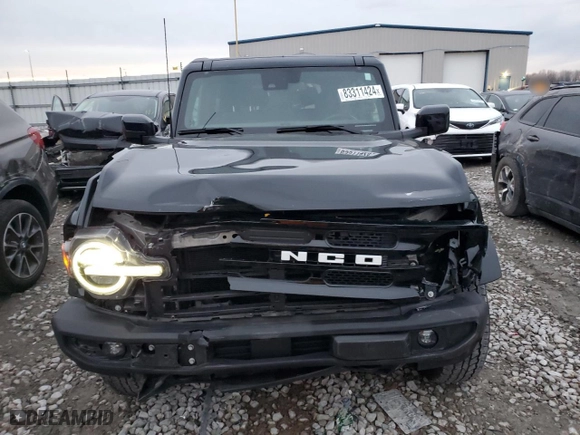 2022 Ford Bronco with VIN 1FMDE5AH9NLB65437, listed as a Copart auction lot 83311424 with 20,931 mi miles and Salvage Title. Bid and sale history available at carsss.com. Image 5.