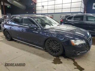 2013 Audi A8 3.0L with VIN WAUAGAFD6DN019898, listed as a Copart auction lot 45758405 with 105,190 mi miles and Clean title. Bid and sale history available at DreamBid. Image 4.