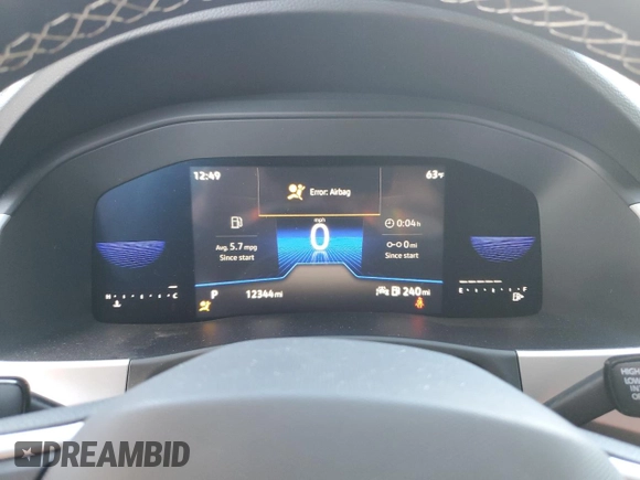 2023 Volkswagen Atlas SE with VIN 1V2DC2CA2PC213368, listed as a Copart auction lot 75550304 with 12,344 mi miles and Salvage title. Bid and sale history available at DreamBid. Image 9.