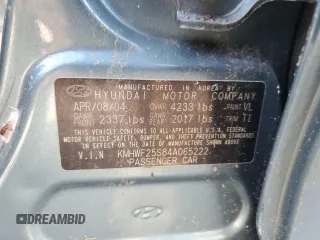 2004 Hyundai Sonata with VIN KMHWF25S84A065222, listed as a Copart auction lot 47683255 with 90,700 mi miles and Clean Title. Bid and sale history available at carsss.com. Image 12.