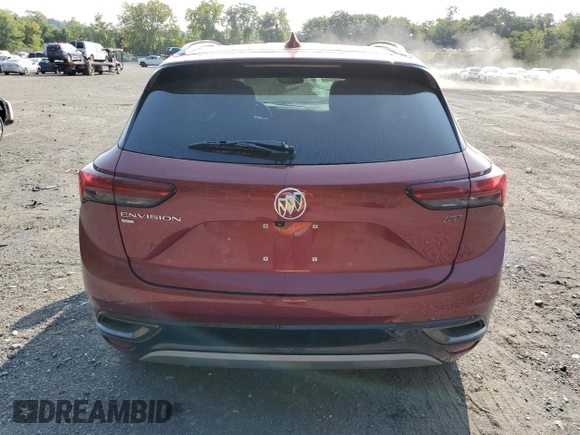 2021 Buick Envision Preferred with VIN LRBFZMR46MD109752, listed as a Copart auction lot 69614944 with 23,800 mi miles and Salvage Title. Bid and sale history available at DreamBid. Image 6.