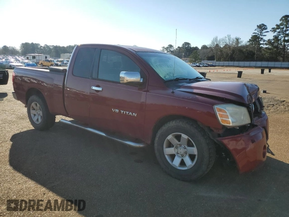 2005 Nissan Titan XE with VIN 1N6BA06A25N553228, listed as a Copart auction lot 47136205 with 227,151 mi miles and Salvage title. Bid and sale history available at DreamBid. Image 4.