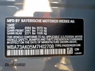 2021 BMW 2 Series 228i xDrive с VIN WBA73AK05M7H02708, выставлен на аукционе Copart как лот 55149875 с пробегом 51 232 миль миль и Списание • Salvage title. История ставок и продаж доступна на DreamBid. Изображение 12.