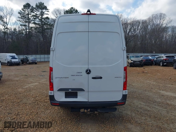 2023 Mercedes-Benz Sprinter Cargo with VIN W1Y4NCHY1PT126337, listed as a IAAI auction lot 41485671 with 93,627 mi miles. Bid and sale history available at carsss.com. Image 16.