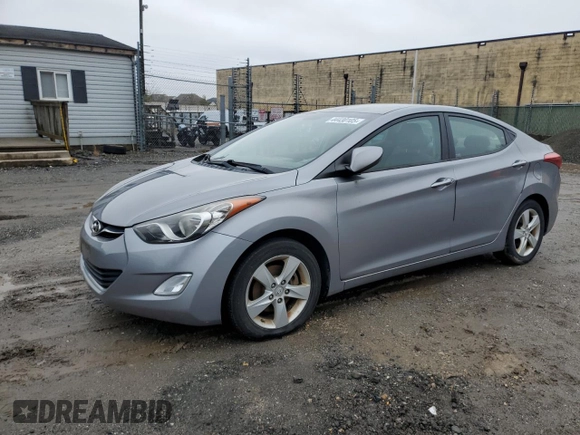2012 Hyundai Elantra GLS with VIN KMHDH4AE2CU433033, listed as a Copart auction lot 44430105 with 121,763 mi miles and Clean Title. Bid and sale history available at carsss.com. Image 1.