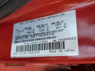 2010 Mazda 3 S Sport with VIN JM1BL1H60A1172863, listed as a Copart auction lot 50200745 with 179,079 mi miles and Salvage Title. Bid and sale history available at DreamBid. Image 13.