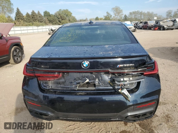 2020 BMW 7 Series with VIN WBA7U6C05LBM63050, listed as a Copart auction lot 71823944 with Not provided miles and Salvage title. Bid and sale history available at DreamBid. Image 6.