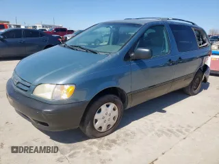 2001 Toyota Sienna CE z VIN 4T3ZF19C01U413087, wystawiony jako Copart lot #48693475 z przebiegiem 232 555 mil mil oraz Szkoda całkowita • Salvage title. Historia ofert i sprzedaży dostępna na DreamBid. Obrazek 1.