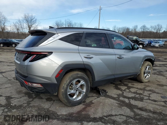 2022 Hyundai Tucson SEL with VIN 5NMJBCAEXNH144057, listed as a Copart auction lot 86635124 with 18,133 mi miles and Salvage Title. Bid and sale history available at carsss.com. Image 3.