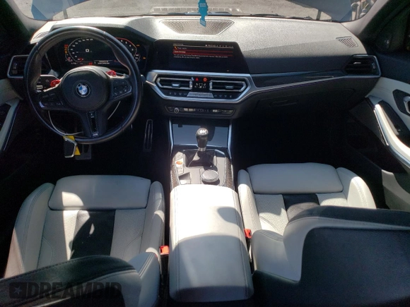 2022 BMW M3 with VIN WBS53AY08NFM32792, listed as a Copart auction lot 51468675 with 26,040 mi miles and Salvage Title. Bid and sale history available at carsss.com. Image 8.