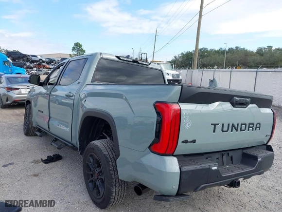 2024 Toyota Tundra 4WD SR5 with VIN 5TFLA5DB8RX210143, listed as a IAAI auction lot 41358792 with 12,255 mi miles. Bid and sale history available at carsss.com. Image 3.