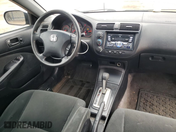 2005 Honda Civic LX with VIN 1HGEM22515L068975, listed as a Copart auction lot 52055435 with 206,058 mi miles and Salvage Title. Bid and sale history available at DreamBid. Image 8.