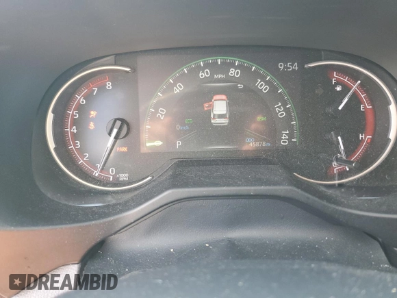 2023 Toyota RAV4 XLE with VIN 2T3P1RFV2PW372352, listed as a Copart auction lot 63701695 with 45,878 mi miles and Salvage title. Bid and sale history available at DreamBid. Image 9.