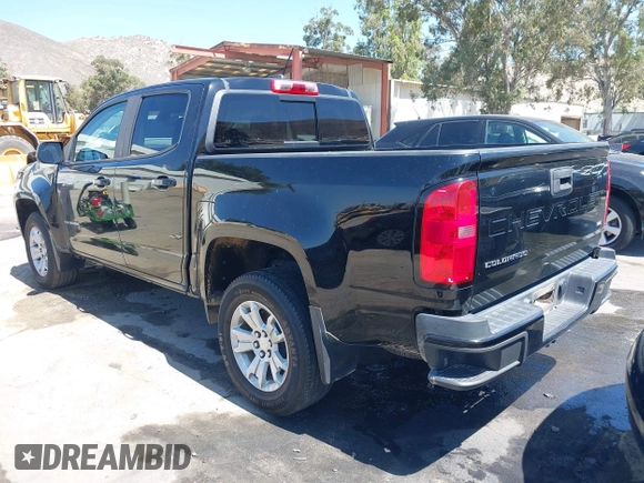 2021 Chevrolet Colorado 2WD LT with VIN 1GCGSCEN2M1142381, listed as a IAAI auction lot 42384837 with 97,617 mi miles and . Bid and sale history available at DreamBid. Image 3.