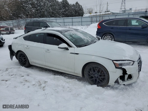 2019 Audi A5 Sportback Premium Plus with VIN WAUBNCF54KA036377, listed as a Copart auction lot 87181174 with NaN miles and Salvage Title. Bid and sale history available at carsss.com. Image 4.
