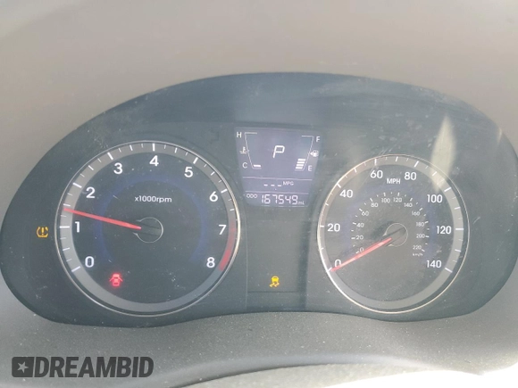 2012 Hyundai Accent GLS with VIN KMHCU4AE7CU159755, listed as a Copart auction lot 49950565 with 167,549 mi miles and Salvage Title. Bid and sale history available at carsss.com. Image 9.