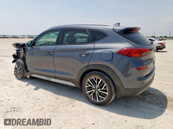 2021 Hyundai Tucson SEL with VIN KM8J33AL0MU296945, listed as a Copart auction lot 57137515 with 54,657 mi miles and Salvage title. Bid and sale history available at DreamBid. Image 2.