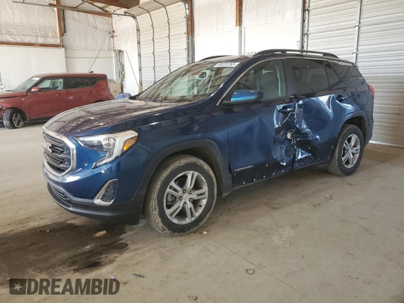 2021 GMC Terrain SLE with VIN 3GKALTEV5ML387420, listed as a Copart auction lot 48223765 with 33,424 mi miles and Salvage title. Bid and sale history available at DreamBid. Image 1.