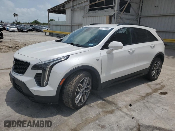 2020 Cadillac XT4 FWD Sport with VIN 1GYFZER49LF123830, listed as a Copart auction lot 55737985 with 98,871 mi miles and Salvage title. Bid and sale history available at DreamBid. Image 1.
