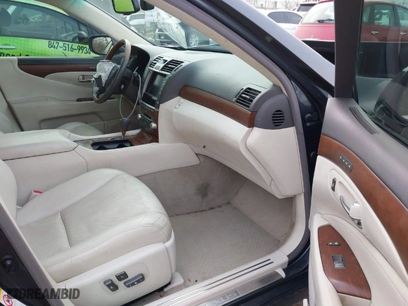 2010 Lexus LS 460 L with VIN JTHDL5EF8A5001127, listed as a IAAI auction lot 41242335 with NaN miles. Bid and sale history available at carsss.com. Image 5.