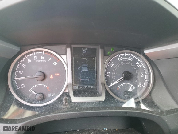 2016 Toyota Tacoma SR5 with VIN 3TMDZ5BN2GM002949, listed as a Copart auction lot 43263985 with 136,748 mi miles and Salvage Title. Bid and sale history available at carsss.com. Image 9.