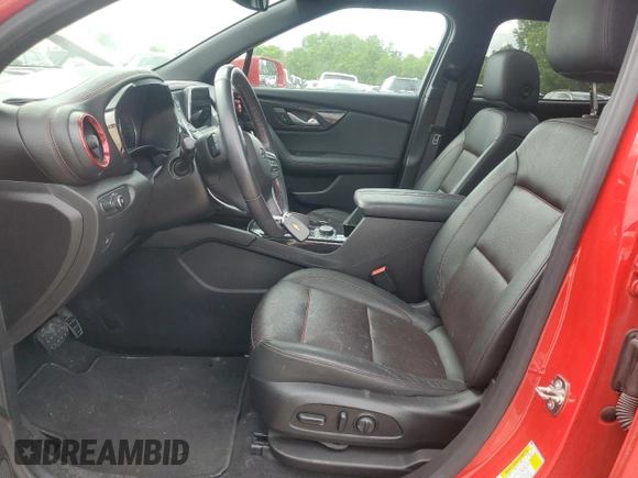 2020 Chevrolet Blazer RS z VIN 3GNKBKRS8LS573512, wystawiony jako Copart lot #58736815 z przebiegiem Nie podano mil oraz Szkoda całkowita • Salvage title. Historia ofert i sprzedaży dostępna na DreamBid. Obrazek 7.