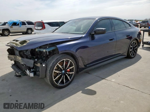 2023 BMW i4 eDrive40 z VIN WBY73AW08PFR19950, wystawiony jako Copart lot #48003365 z przebiegiem Nie podano mil oraz Szkody całkowita. Historia ofert i sprzedaży dostępna na DreamBid. Obrazek 1.