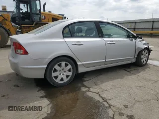 2011 Honda Civic LX with VIN 2HGFA1F59BH309708, listed as a Copart auction lot 53485515 with 215,954 mi miles and Salvage Title. Bid and sale history available at DreamBid. Image 3.