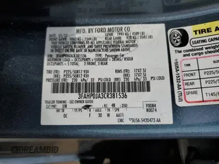 2012 Ford Fusion SEL z VIN 3FAHP0JA3CR381536, wystawiony jako Copart lot #51550325 z przebiegiem 222 950 mil mil oraz Szkoda całkowita • Salvage title. Historia ofert i sprzedaży dostępna na DreamBid. Obrazek 15.
