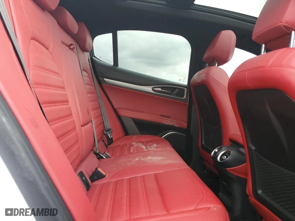 2021 Alfa Romeo Stelvio Ti with VIN ZASPAKBN6M7D01053, listed as a Copart auction lot 81766904 with 0 mi miles and Non Repairable. Bid and sale history available at carsss.com. Image 10.