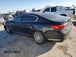 2015 Kia K900 Premium with VIN KNALU4D45F6025047, listed as a Copart auction lot 76761644 with 114,896 mi miles and Salvage Title. Bid and sale history available at carsss.com. Image 2.