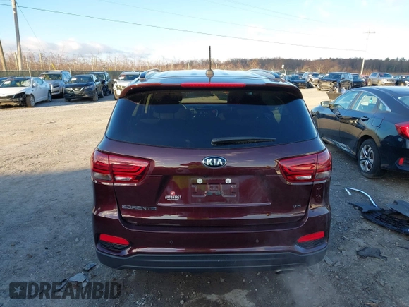 2020 Kia Sorento LX V6 with VIN 5XYPGDA55LG694789, listed as a IAAI auction lot 41224777 with 50,121 mi miles. Bid and sale history available at carsss.com. Image 17.