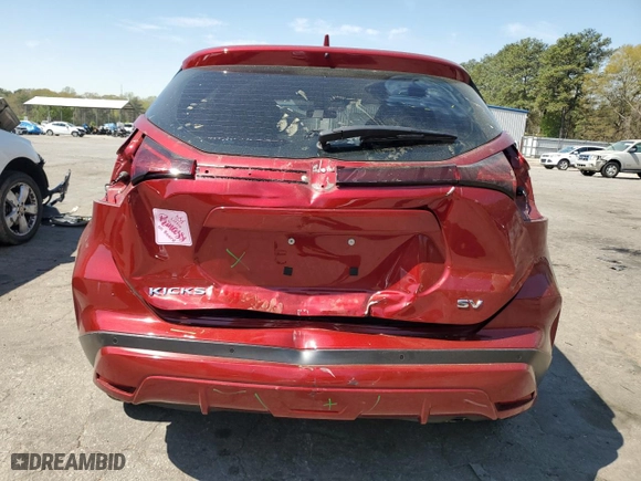 2023 Nissan Kicks SV with VIN 3N1CP5CV9PL553520, listed as a Copart auction lot 50729605 with 19,064 mi miles and Salvage Title. Bid and sale history available at carsss.com. Image 6.