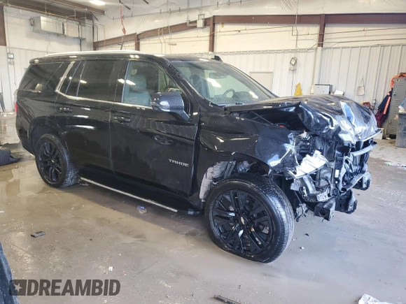 2023 Chevrolet Tahoe LT with VIN 1GNSKNKD0PR196082, listed as a Copart auction lot 45707215 with 35,736 mi miles and Salvage title. Bid and sale history available at DreamBid. Image 4.
