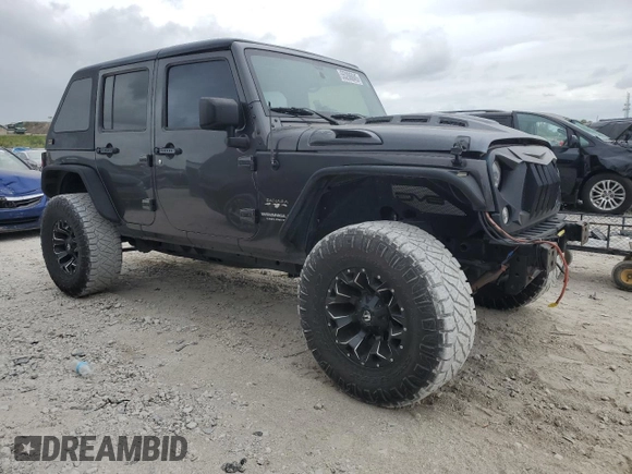 2017 Jeep Wrangler Unlimited Sahara с VIN 1C4BJWEG5HL543868, выставлен на аукционе Copart как лот 55206845 с пробегом 84 993 миль миль и Списание • Salvage title. История ставок и продаж доступна на DreamBid. Изображение 4.