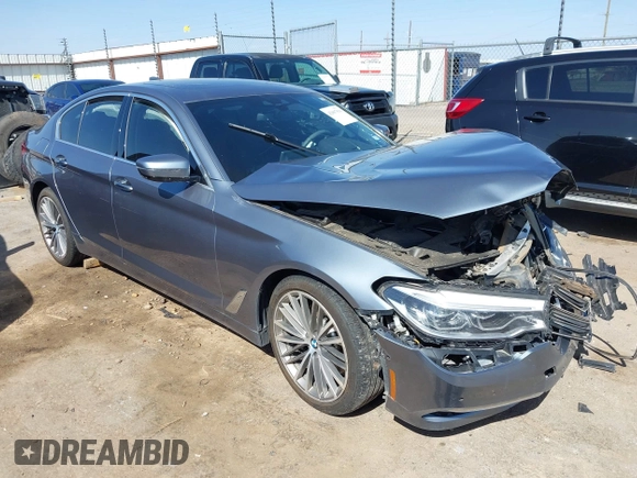 2018 BMW 5 Series 530i xDrive with VIN WBAJA7C53JG907445, listed as a IAAI auction lot 42007516 with Not Provided miles. Bid and sale history available at carsss.com. Image 1.