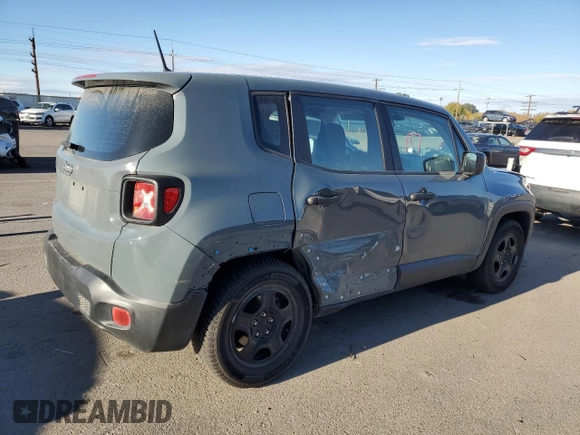 2017 Jeep Renegade Sport with VIN ZACCJAAH6HPF12808, listed as a Copart auction lot 77954704 with 80,509 mi miles and Salvage title. Bid and sale history available at DreamBid. Image 3.