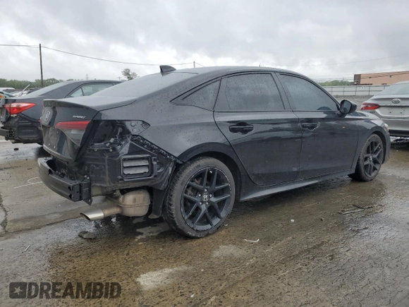 2023 Honda Civic Sport with VIN 2HGFE2F52PH548082, listed as a Copart auction lot 57226055 with 33,155 mi miles and Salvage title. Bid and sale history available at DreamBid. Image 3.