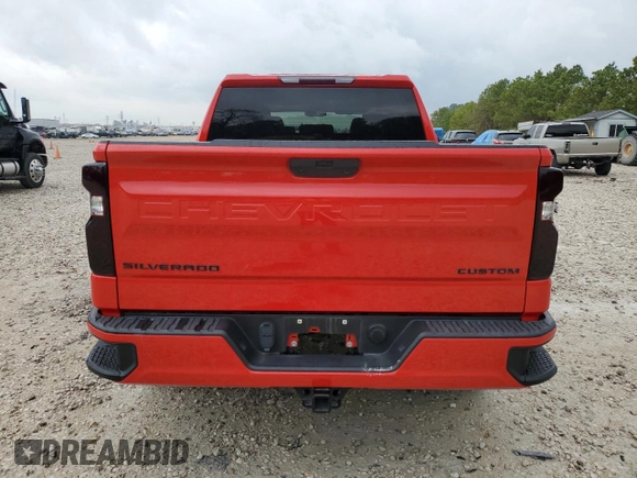 2020 Chevrolet Silverado 1500 Custom with VIN 3GCPWBEK9LG336880, listed as a Copart auction lot 86697014 with 92,820 mi miles and Salvage Title. Bid and sale history available at carsss.com. Image 6.