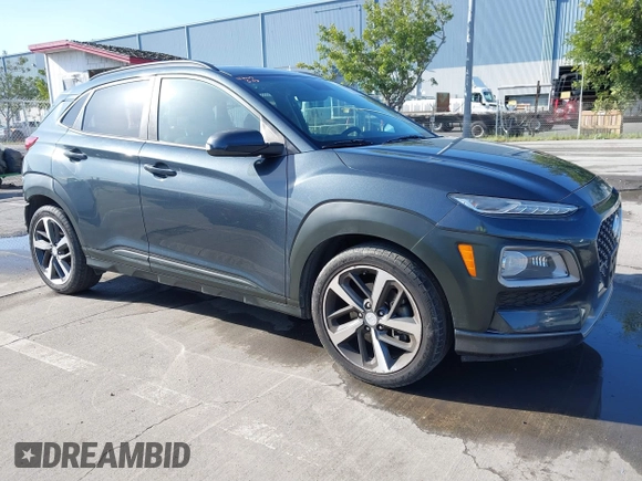 2018 Hyundai Kona Limited with VIN KM8K33A59JU085597, listed as a IAAI auction lot 41804485 with 142,172 mi miles. Bid and sale history available at carsss.com. Image 1.