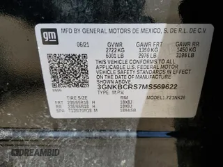 2021 Chevrolet Blazer LT z VIN 3GNKBCRS7MS569622, wystawiony jako Copart lot #56333085 z przebiegiem Nie podano mil oraz Czysty tytuł • Clean title. Historia ofert i sprzedaży dostępna na DreamBid. Obrazek 12.