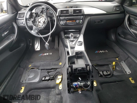 2015 BMW M4 with VIN WBS3R9C59FK332930, listed as a Copart auction lot 51443045 with 0 mi miles and Salvage Title. Bid and sale history available at carsss.com. Image 8.